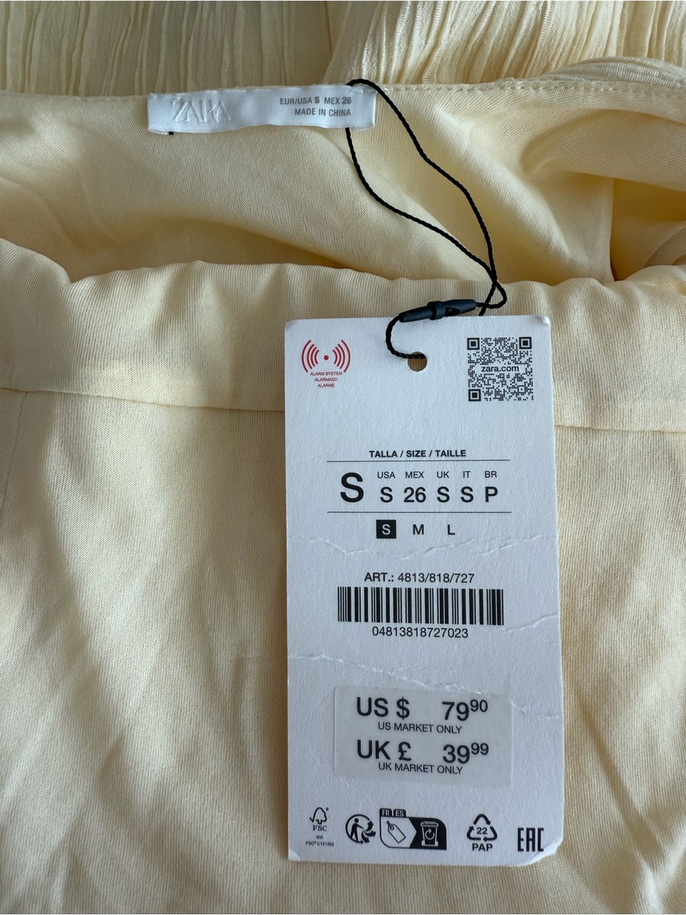 ZARA~ Textured Midi Dress NWT Small and Medium - Picture 7 of 11